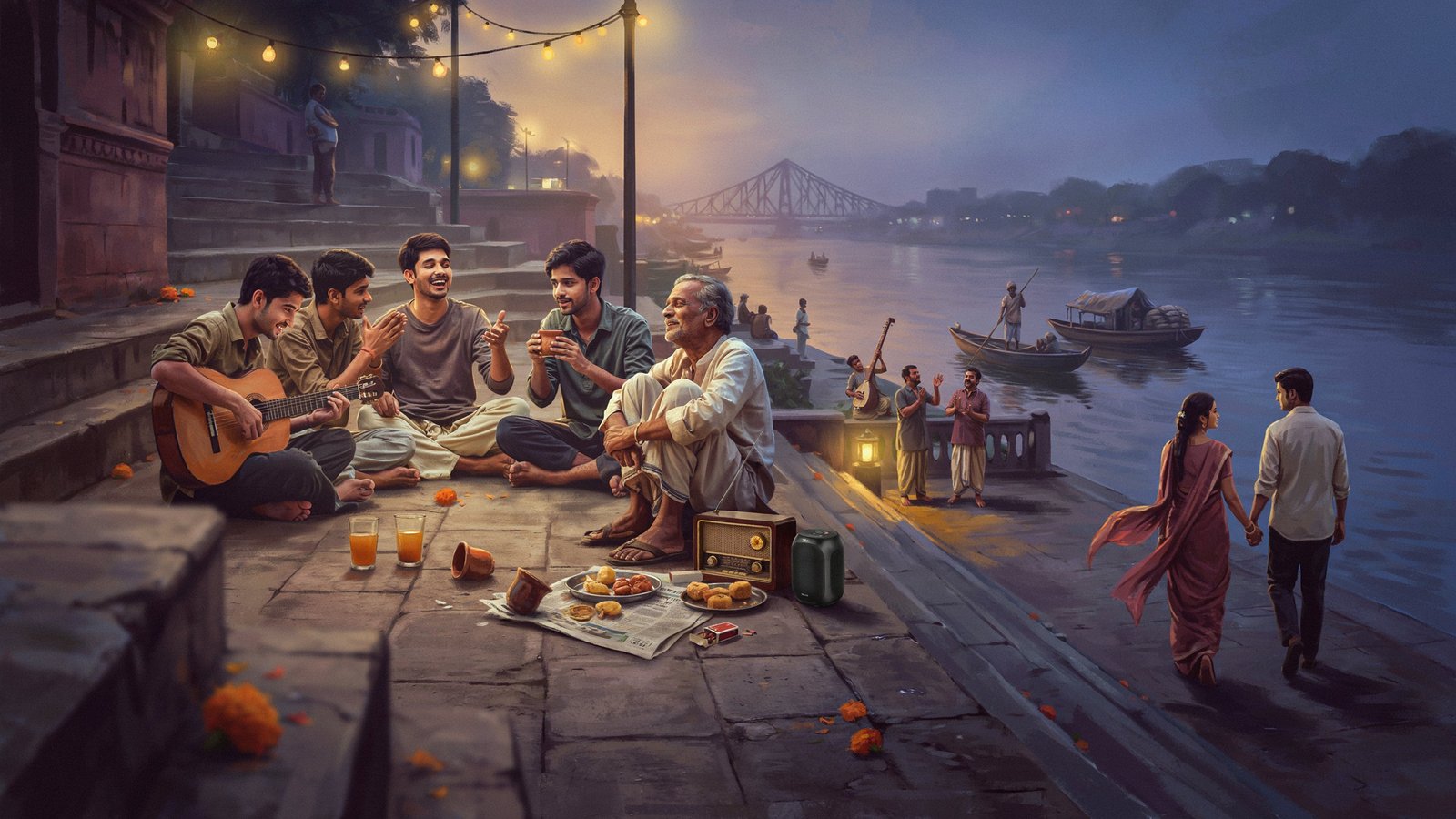 Adda session by the Ganga